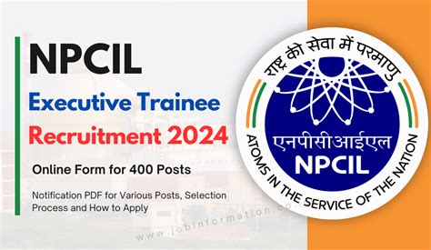 NPCIL Executive Trainee Online Form 2024 (400 Post) .